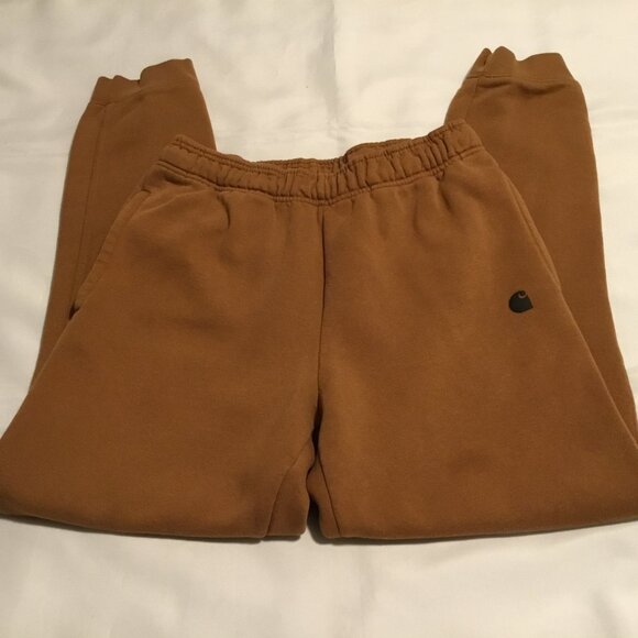 Carhartt Men's Brown Midweight Tapered Sweatpant Joggers- Relaxed Fit Size Small - Picture 3 of 9